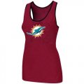 Wholesale Cheap Women's Nike Miami Dolphins Big Logo Tri-Blend Racerback Stretch Tank Top Red