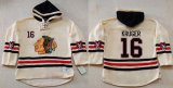 Wholesale Cheap Blackhawks #16 Marcus Kruger Cream Heavyweight Pullover Hoodie Stitched NHL Jersey