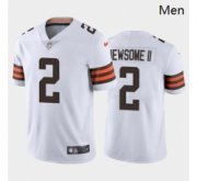 Wholesale Cheap Men Cleveland Browns #2 Greg Newsome II White Brown 2021 Draft Jersey