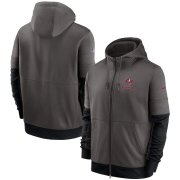 Wholesale Cheap Tampa Bay Buccaneers Nike Sideline Impact Lockup Performance Full-Zip Hoodie Pewter