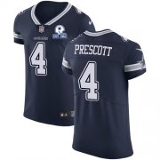 Wholesale Cheap Nike Cowboys #4 Dak Prescott Navy Blue Team Color Men's Stitched With Established In 1960 Patch NFL Vapor Untouchable Elite Jersey