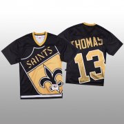 Wholesale Cheap NFL New Orleans Saints #13 Michael Thomas Black Men's Mitchell & Nell Big Face Fashion Limited NFL Jersey