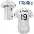 Wholesale Cheap Rockies #19 Charlie Blackmon White Cool Base Stitched Youth MLB Jersey