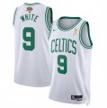 Wholesale Cheap Men's Boston Celtics #9 Derrick White White 2024 Finals Champions Association Edition Stitched Basketball Jersey