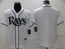 Wholesale Cheap Men\'s Tampa Bay Rays Blank White Cool Base Nike Jersey