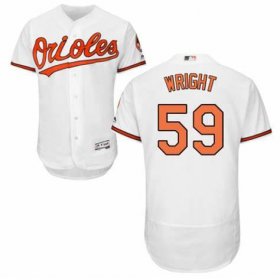 Cheap Men\'s Baltimore Orioles #59 Mike Wright Jr. Authentic White Home Flex Base Jersey