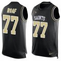 Wholesale Cheap Nike Saints #77 Willie Roaf Black Team Color Men's Stitched NFL Limited Tank Top Jersey