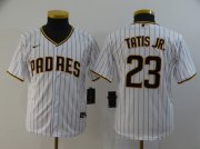 Wholesale Cheap Youth San Diego Padres #23 Fernando Tatis Jr. White Stitched MLB Cool Base Nike Jersey