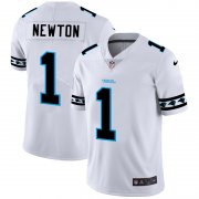 Wholesale Cheap Carolina Panthers #1 Cam Newton Nike White Team Logo Vapor Limited NFL Jersey