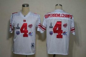 Wholesale Cheap Giants #4 SuperBowl Champs White Stitched NFL Jersey