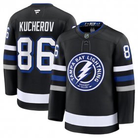 Men\'s Tampa Bay Lightning #86 Nikita Kucherov Black 2024-25 Alternate Stitched Hockey Jersey