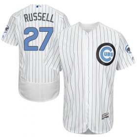 Wholesale Cheap Cubs #27 Addison Russell White(Blue Strip) Flexbase Authentic Collection Father\'s Day Stitched MLB Jersey