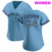 Wholesale WOMEN'S TORONTO BLUE JAYS #34 KEVIN GAUSMAN BLUE JERSEY