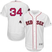 Wholesale Cheap Red Sox #34 David Ortiz White Flexbase Authentic Collection 2018 World Series Champions Stitched MLB Jersey