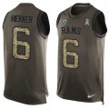 Wholesale Cheap Nike Rams #6 Johnny Hekker Green Men's Stitched NFL Limited Salute To Service Tank Top Jersey