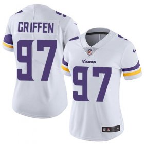 Wholesale Cheap Nike Vikings #97 Everson Griffen White Women\'s Stitched NFL Vapor Untouchable Limited Jersey