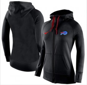 Wholesale Cheap Women\'s Nike Buffalo Bills Full-Zip Performance Hoodie Black