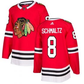 Wholesale Cheap Adidas Blackhawks #8 Nick Schmaltz Red Home Authentic Stitched NHL Jersey