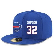 Wholesale Cheap Buffalo Bills #32 O. J. Simpson Snapback Cap NFL Player Royal Blue with White Number Stitched Hat