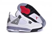 Wholesale Cheap Womens Air Jordan 4 (IV) Retro Shoes white/gray-black-red