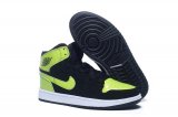 Wholesale Cheap Air Jordan 1 I Retro Shoes Black/green-white