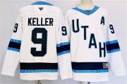 Cheap Men's Utah Hockey Club #9 Clayton Keller White Stitched Jersey