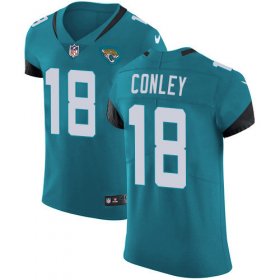 Wholesale Cheap Nike Jaguars #18 Chris Conley Teal Green Alternate Men\'s Stitched NFL Vapor Untouchable Elite Jersey