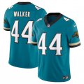 Men's Jacksonville Jaguars #44 Travon Walker Teal 2024 F.U.S.E. Prowler Throwback Vapor Limited Football Stitched Jersey