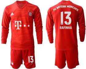 Wholesale Cheap Bayern Munchen #13 Rafinha Home Long Sleeves Soccer Club Jersey