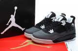 Wholesale Cheap Womens Air Jordan 4 Fear Pack Shoes Black/white