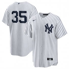 Cheap Men\'s New York Yankees #35 Cody Bellinger White 2024 Cool Base Stitched Baseball Jersey