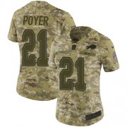 Wholesale Cheap Nike Bills #21 Jordan Poyer Camo Women's Stitched NFL Limited 2018 Salute to Service Jersey