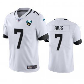 Wholesale Cheap Nike Jaguars #7 Nick Foles White 25th Anniversary Vapor Limited Stitched NFL 100th Season Jersey