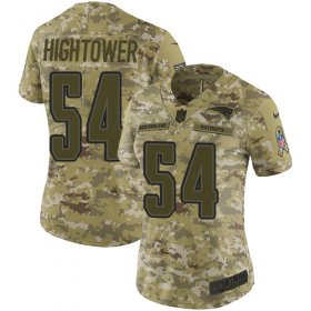 Wholesale Cheap Nike Patriots #54 Dont\'a Hightower Camo Women\'s Stitched NFL Limited 2018 Salute to Service Jersey