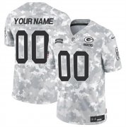 Cheap Men's Green Bay Packers Active Player Custom 2024 F.U.S.E Arctic Camo Salute To Service Limited Stitched Football Jersey