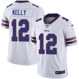 Wholesale Cheap Nike Bills #12 Jim Kelly White Men\'s Stitched NFL Vapor Untouchable Limited Jersey