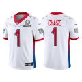 Wholesale Cheap Men's Cincinnati Bengals #1 Ja'Marr Chase 2022 White AFC Pro Bowl Stitched Jersey