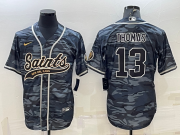 Wholesale Cheap Men's New Orleans Saints #13 Michael Thomas Grey Camo With Patch Cool Base Stitched Baseball Jersey