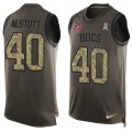 Wholesale Cheap Nike Buccaneers #40 Mike Alstott Green Men's Stitched NFL Limited Salute To Service Tank Top Jersey