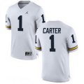 Wholesale Cheap Men's Michigan Wolverines #1 Anthony Carter Retired White Stitched College Football Brand Jordan NCAA Jersey