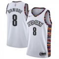 Wholesale Cheap Men's Brooklyn Nets #8 Spencer Dinwiddie White Basketball 2019-20 City Edition Jersey