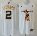 Wholesale Cheap San Antonio Spurs #2 Kawhi Leonard Revolution 30 Swingman 2014 Champions White Jersey