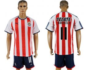 Wholesale Cheap Guadalajara #11 Brizuela Home Soccer Club Jersey