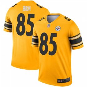 Wholesale Cheap Men\'s Pittsburgh Steelers #85 Eric Ebron Inverted Jersey - Gold Legend