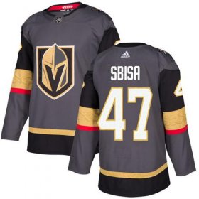 Wholesale Cheap Adidas Golden Knights #47 Luca Sbisa Grey Home Authentic Stitched NHL Jersey