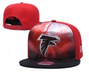 Wholesale Cheap Falcons Team Logo Red Black Adjustable Leather Hat TX