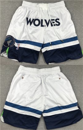 Cheap Men\'s Minnesota Timberwolves White Mitchell & Ness Shorts