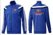 Wholesale Cheap NFL San Francisco 49ers Victory Jacket Blue_3