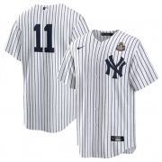 Cheap Men's New York Yankees #11 Anthony Volpe White 2024 World Series Cool Base Stitched Baseball Jersey