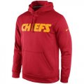 Wholesale Cheap Kansas City Chiefs Nike KO Wordmark Performance Hoodie Red